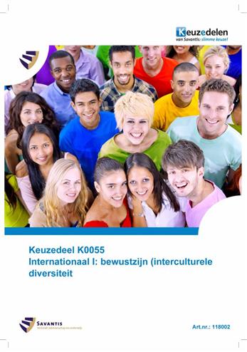 Keuzedeel K0055 Internationaal I: bewustzijn (interculturele) diversiteit