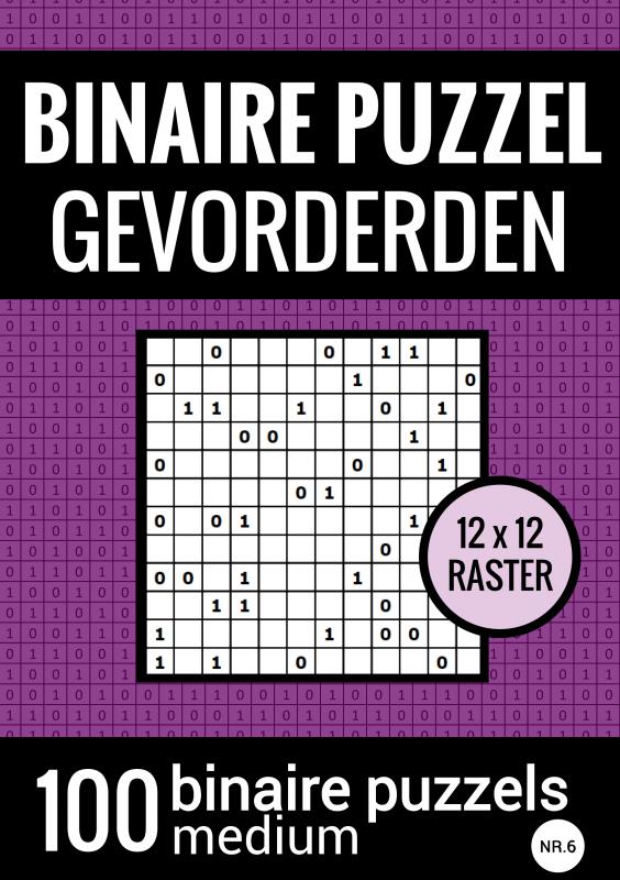 Binaire Puzzel Medium voor Gevorderden - Puzzelboek met 100 Binairo