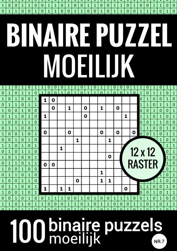 Binaire Puzzel Moeilijk - Puzzelboek met 100 Binairo