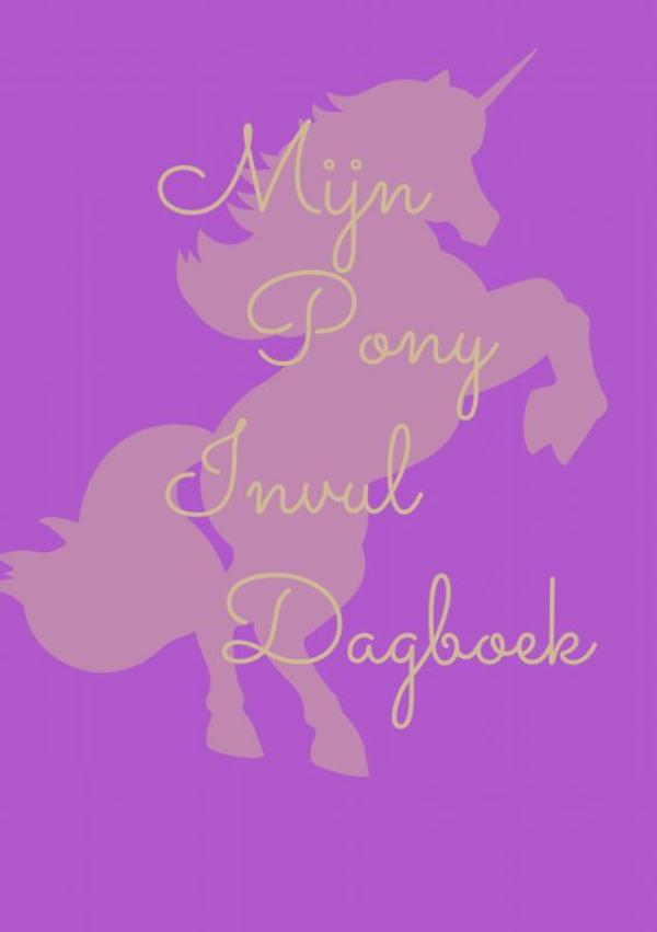 Mijn pony invul dagboek paars
